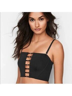 Victorias Secret Black Strapless Corset Bustier